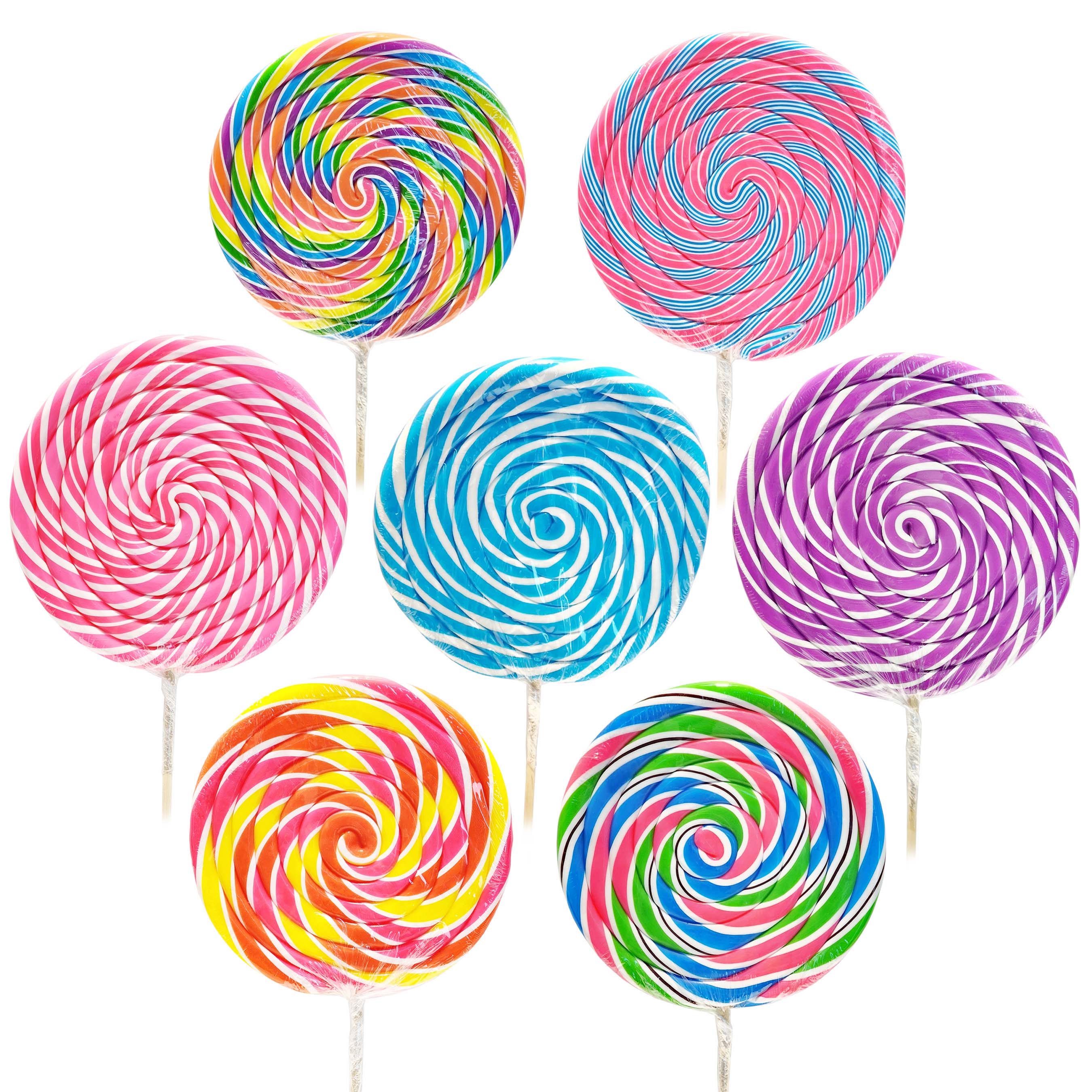 extra-large swhirl lollipops, 360 grams per piece.