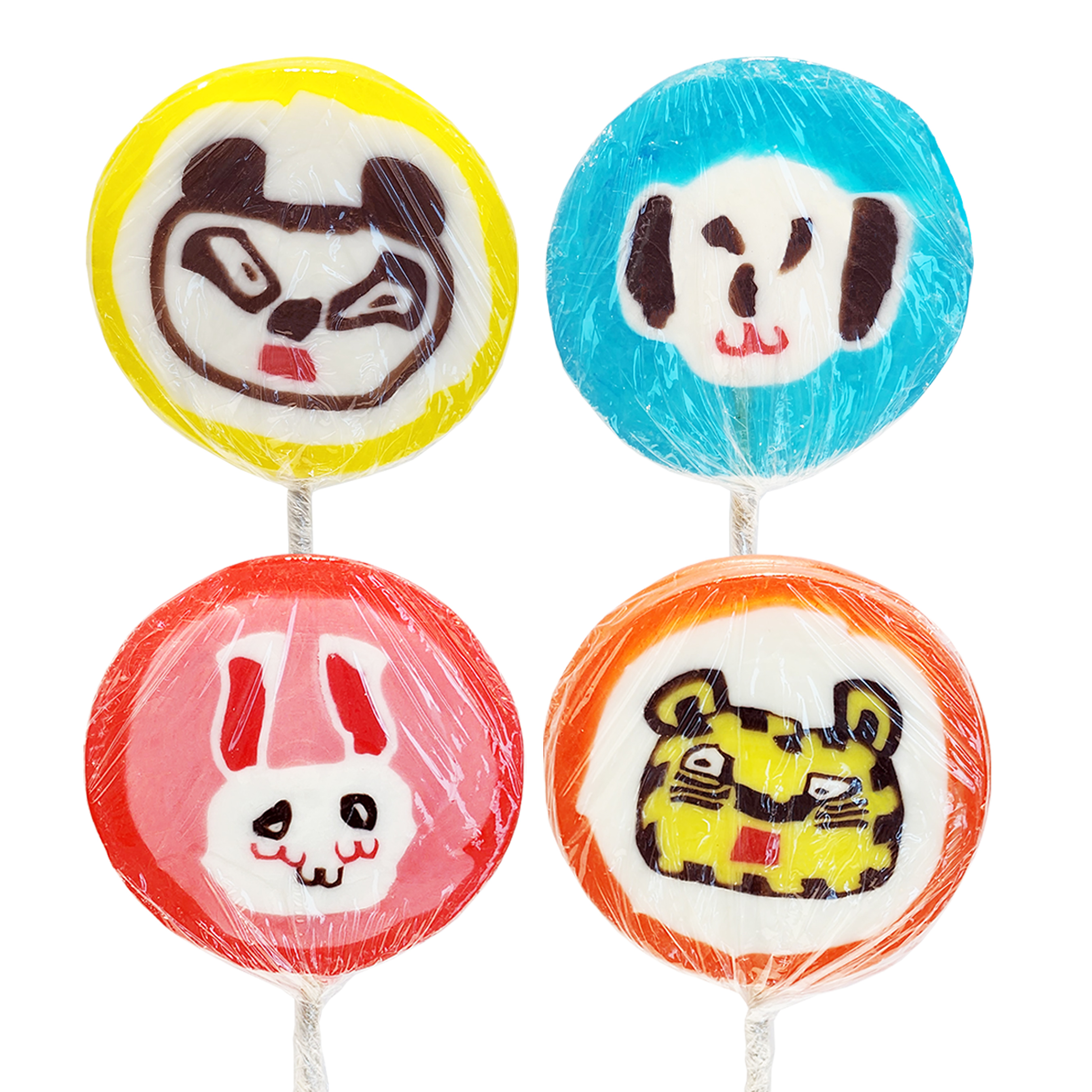 popular product includes our Jumbo Animal lollipop with four varying shapes. 90 grams. 20 pieces in a bag
