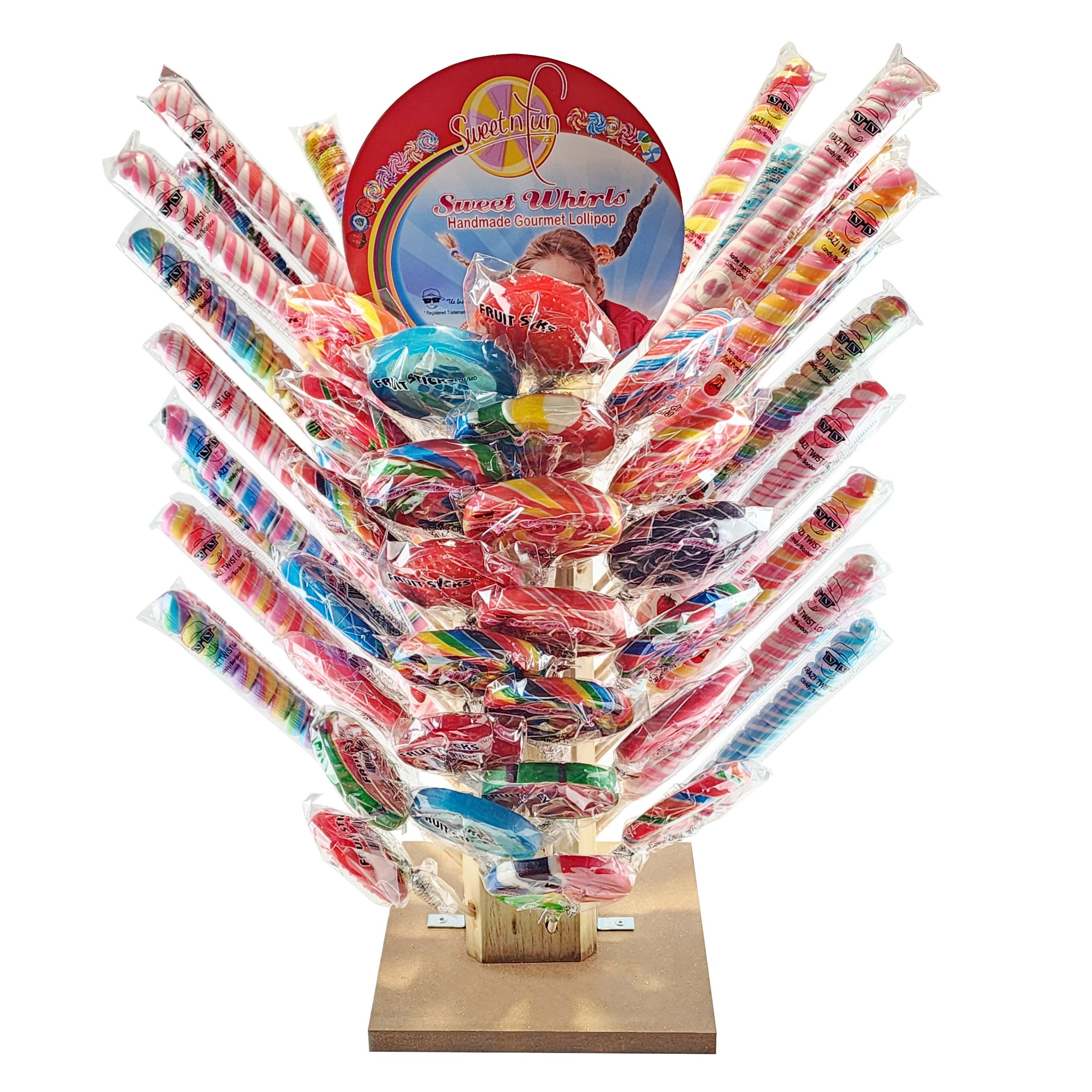 Wooden Counter Display tree for Lollipop candy